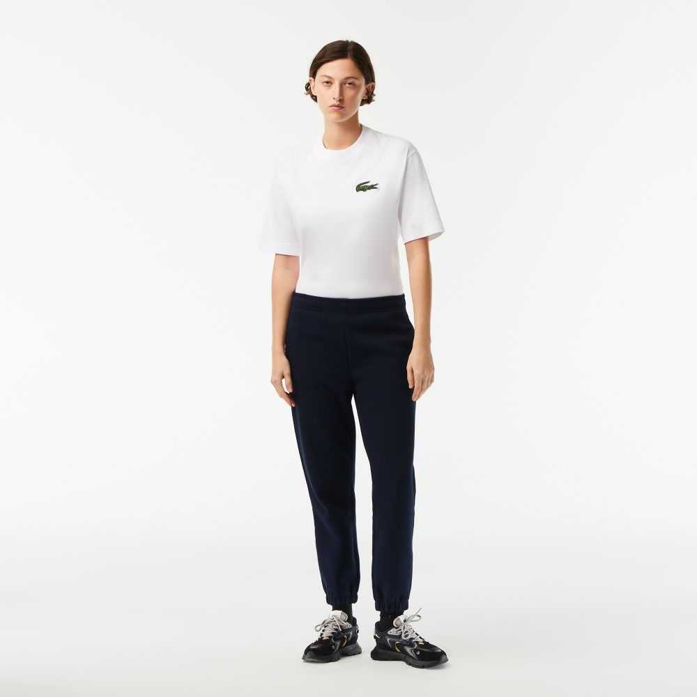 Navy Blue Lacoste Blended Cotton Joggers | WPGNJK-310