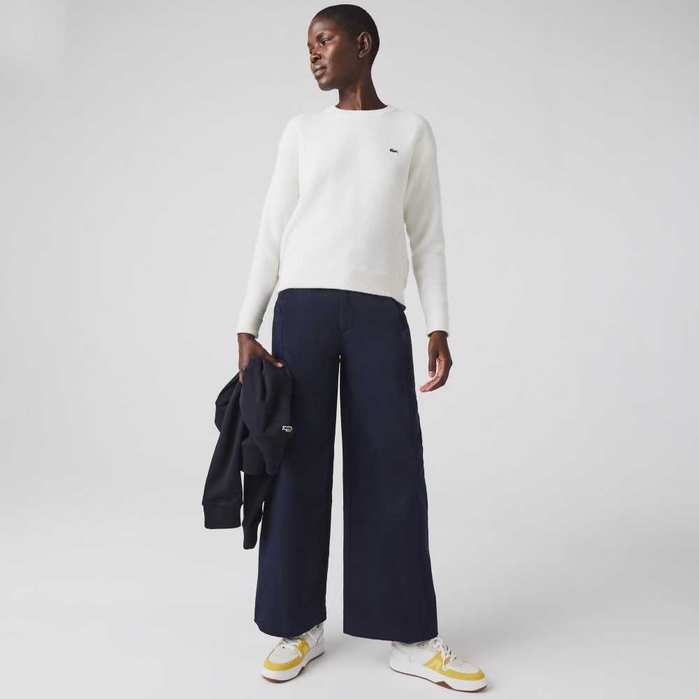 Navy Blue Lacoste Cotton Gabardine Pants | QEOUIW-239