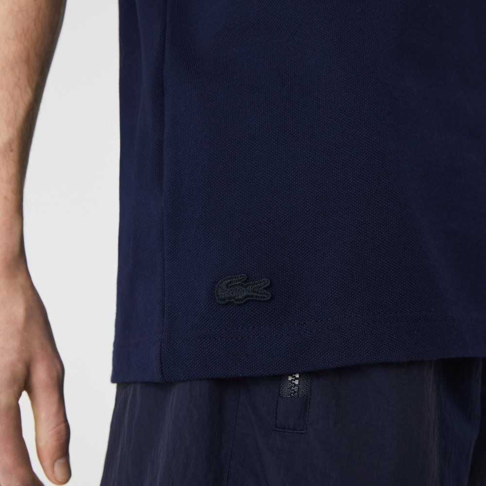 Navy Blue Lacoste Made in France Regular Fit Organic Cotton Polo | ZMRKSD-984