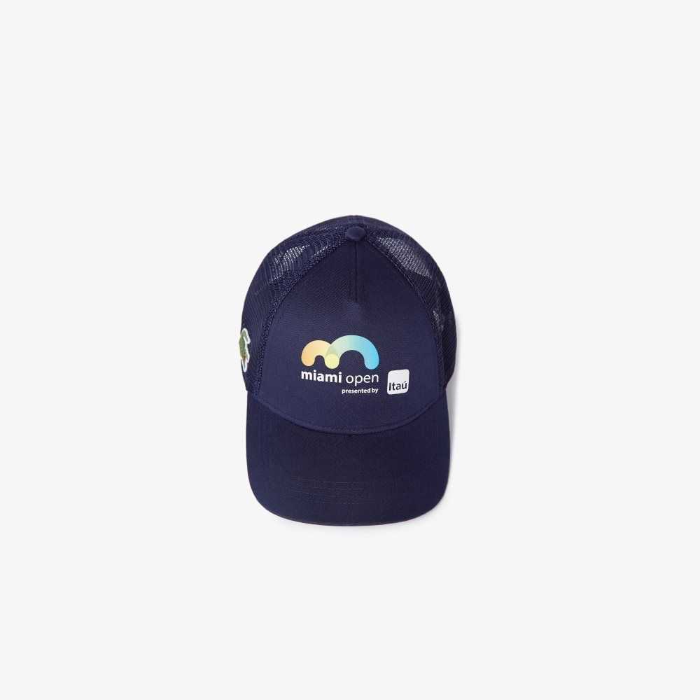 Navy Blue Lacoste Miami Open Hat | XFYPQC-487