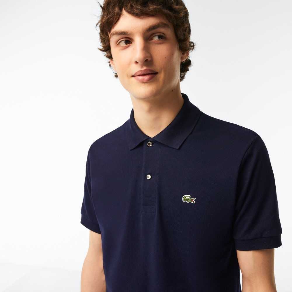 Navy Blue Lacoste Original L.12.12 petit pique cotton Polo | KFLUWH-057