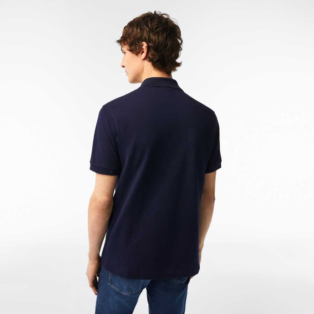 Navy Blue Lacoste Original L.12.12 petit pique cotton Polo | KFLUWH-057