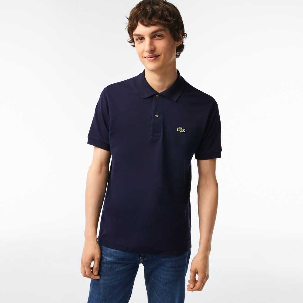 Navy Blue Lacoste Original L.12.12 petit pique cotton Polo | KFLUWH-057