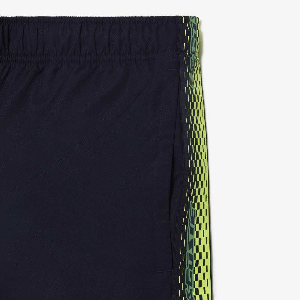 Navy Blue Lacoste Recycled Polyester Tennis Shorts | LNXYAD-324