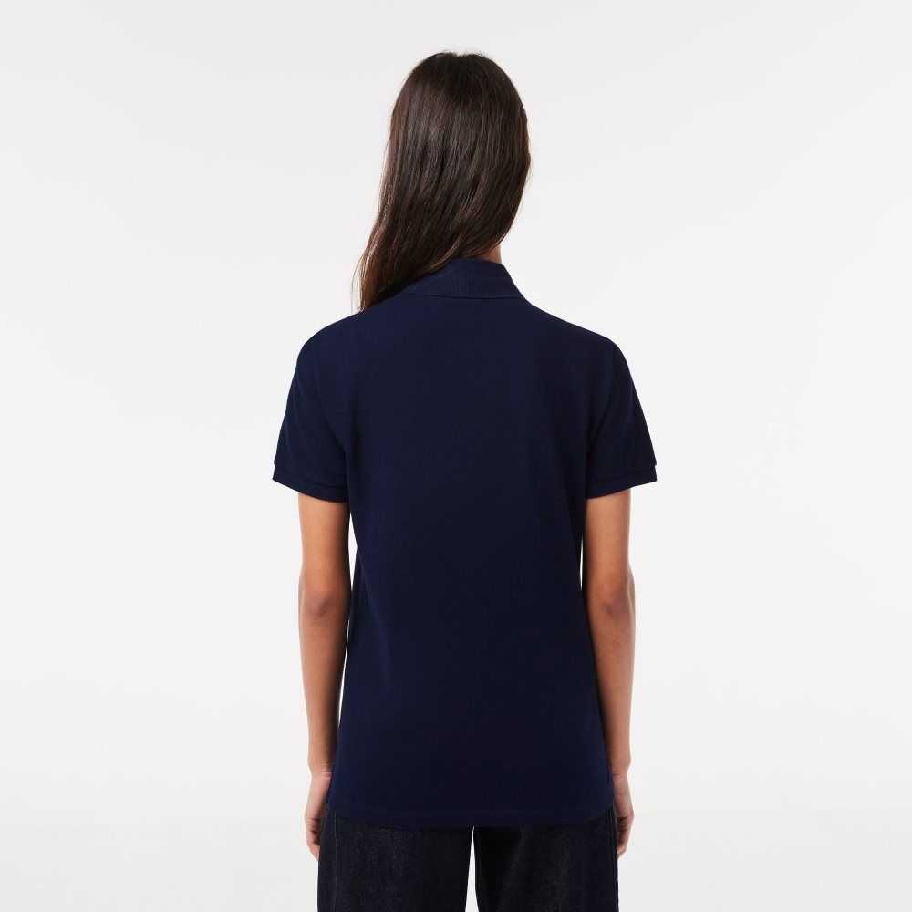 Navy Blue Lacoste Regular Fit Soft Cotton Petit Pique Polo | RICSJD-693