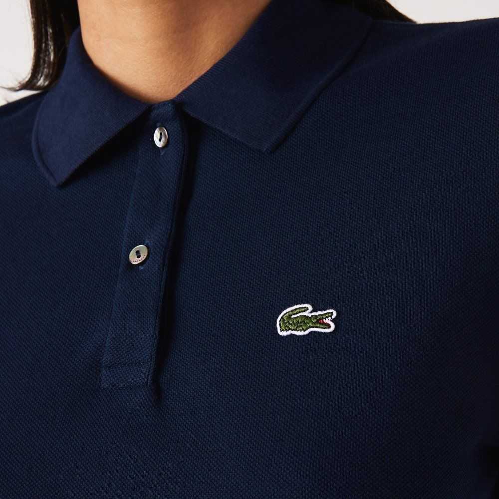 Navy Blue Lacoste Regular Fit Soft Cotton Petit Pique Polo | RICSJD-693