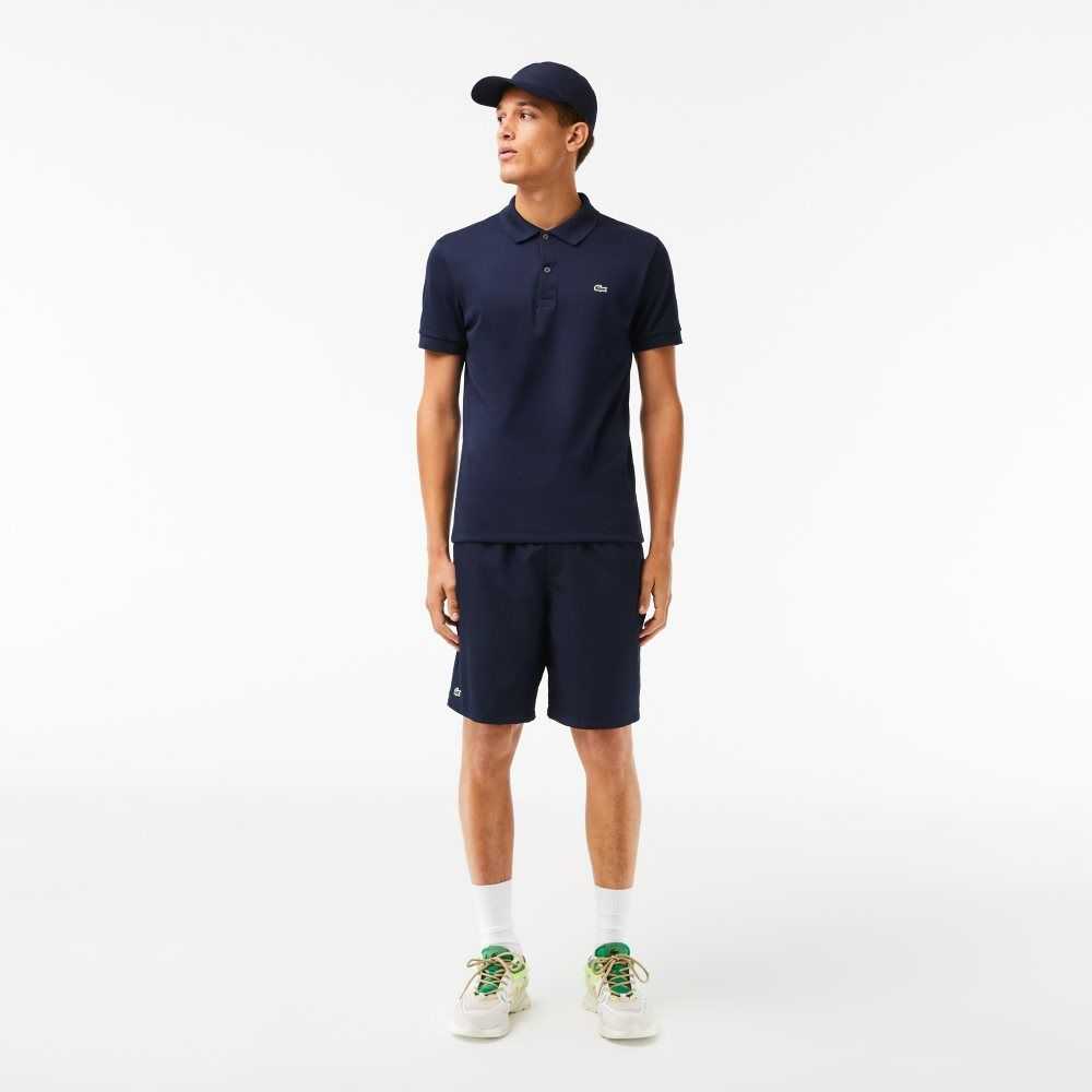 Navy Blue Lacoste Regular Fit Ultra Soft Cotton Jersey Polo | NQYZSL-531