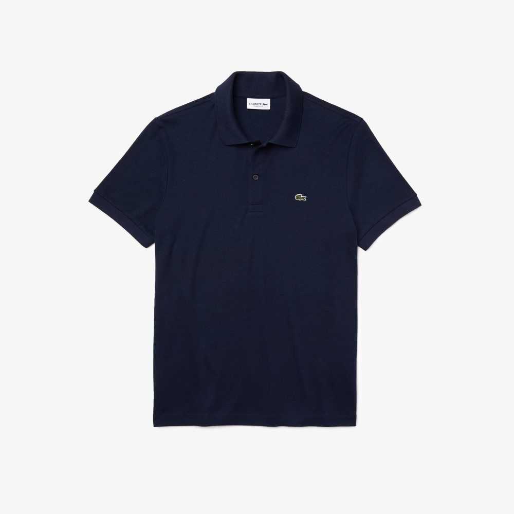 Navy Blue Lacoste Regular Fit Ultra Soft Cotton Jersey Polo | NQYZSL-531