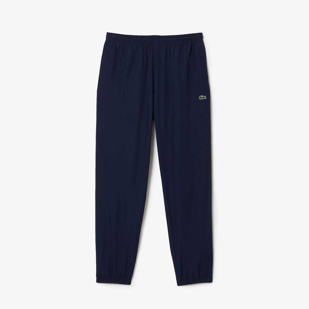 Navy Blue Lacoste Regular Fit Water-Repellent Trackpants | VCTPND-869