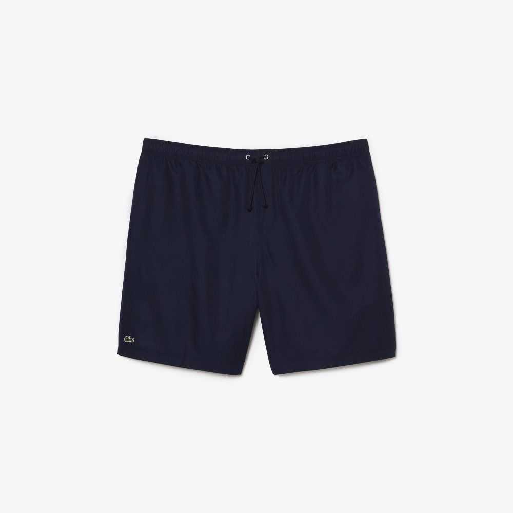 Navy Blue Lacoste SPORT Big Fit Jersey Lined Shorts | PZBLXM-324