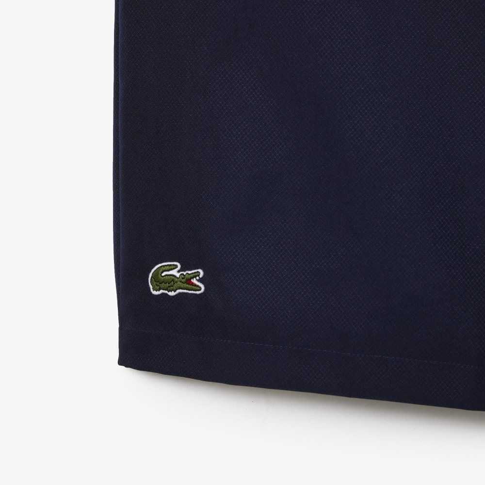 Navy Blue Lacoste SPORT Big Fit Jersey Lined Shorts | PZBLXM-324