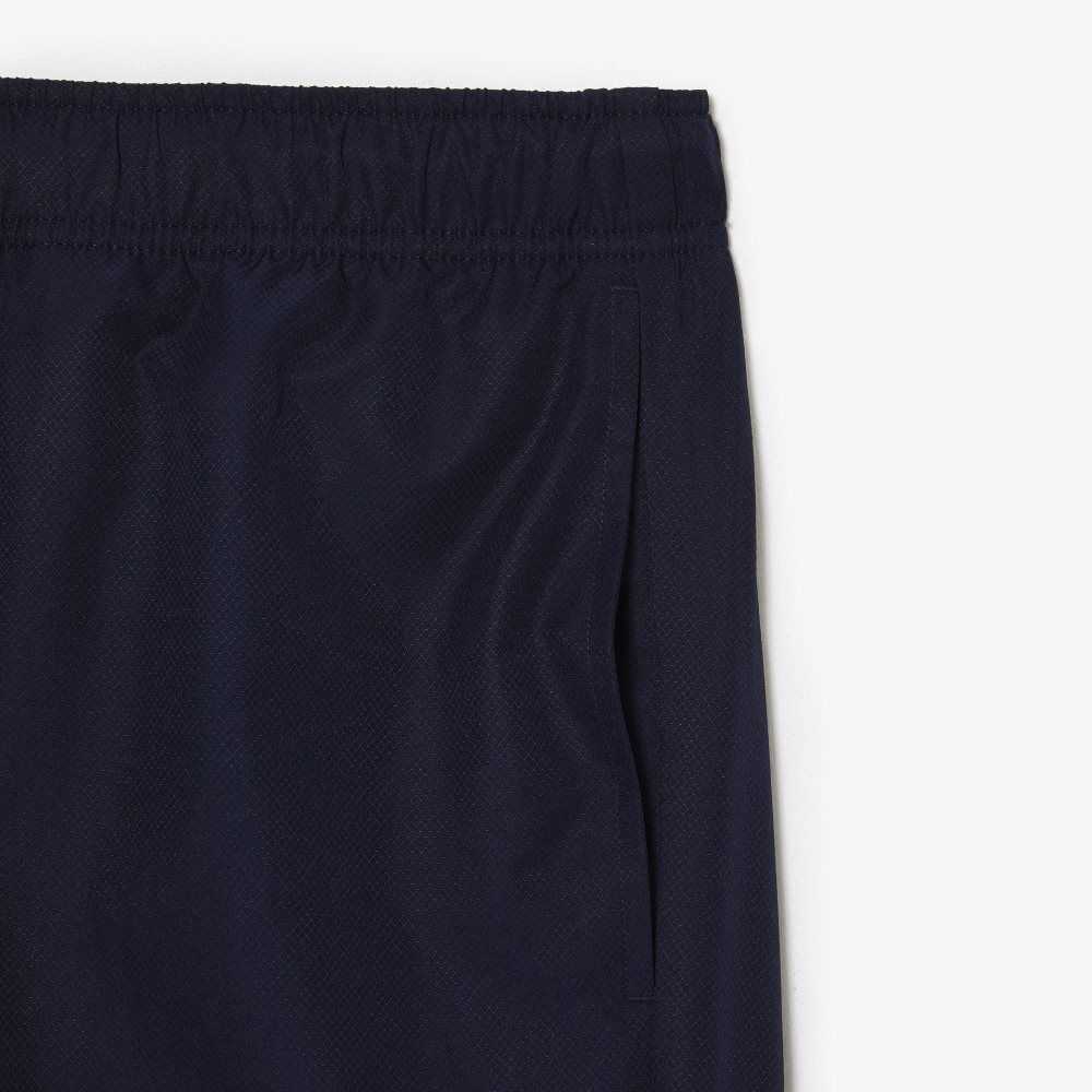 Navy Blue Lacoste SPORT Big Fit Jersey Lined Shorts | PZBLXM-324