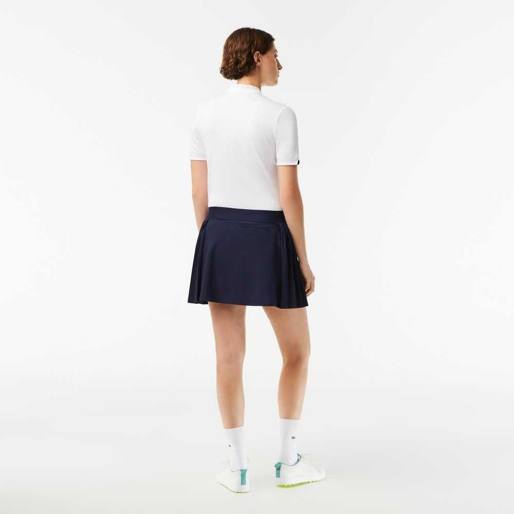 Navy Blue Lacoste SPORT Built-In Short Golf Skirt | AHYNPS-870