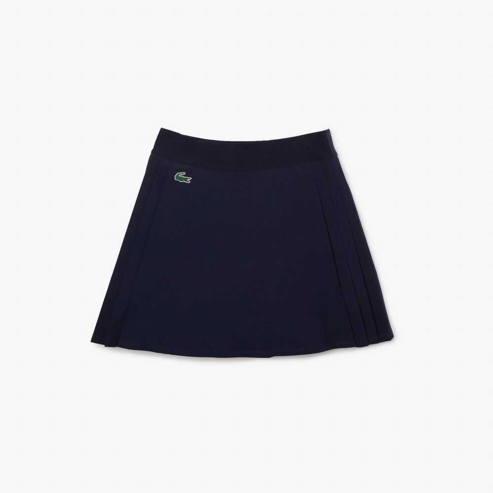 Navy Blue Lacoste SPORT Built-In Short Golf Skirt | AHYNPS-870