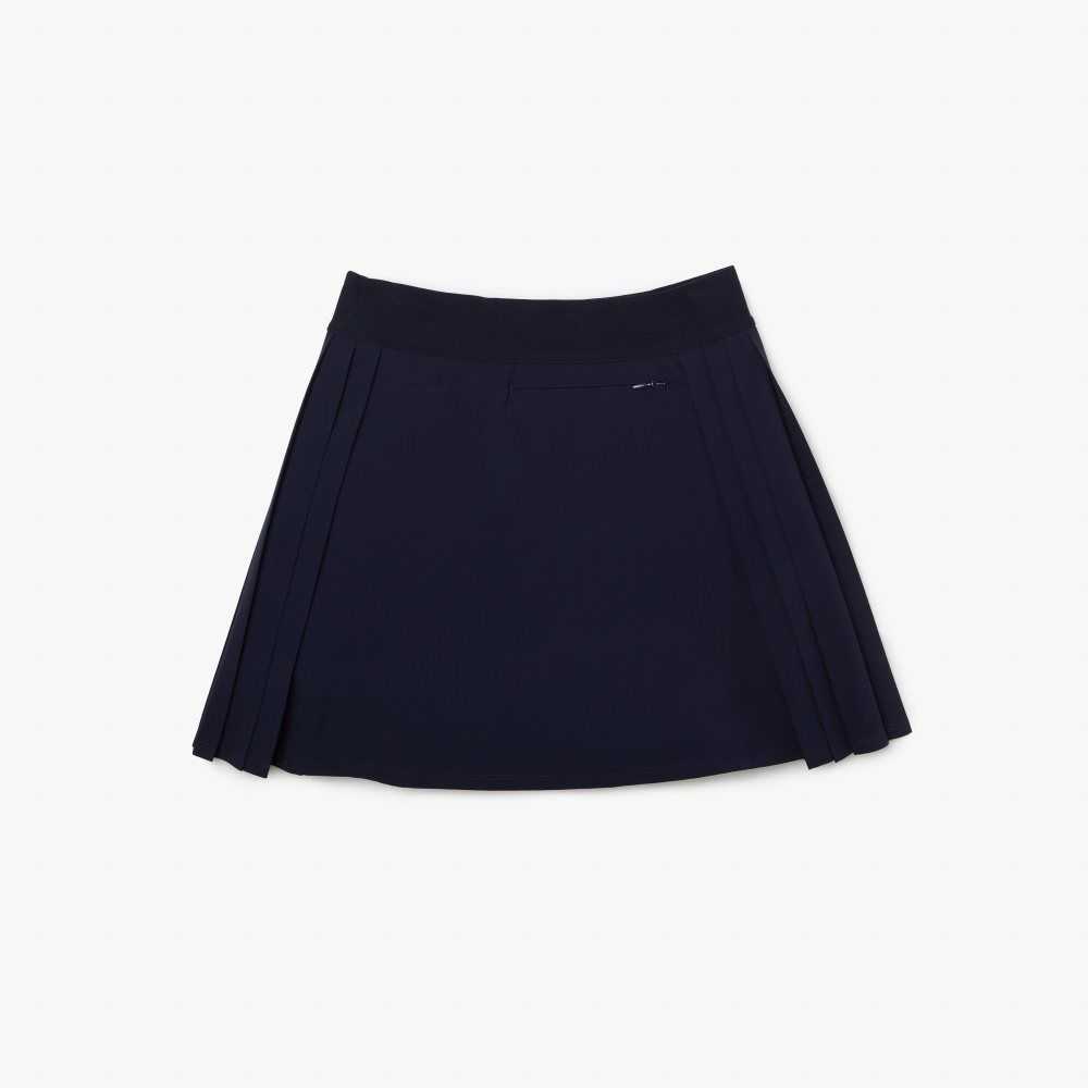 Navy Blue Lacoste SPORT Built-In Short Golf Skirt | AHYNPS-870