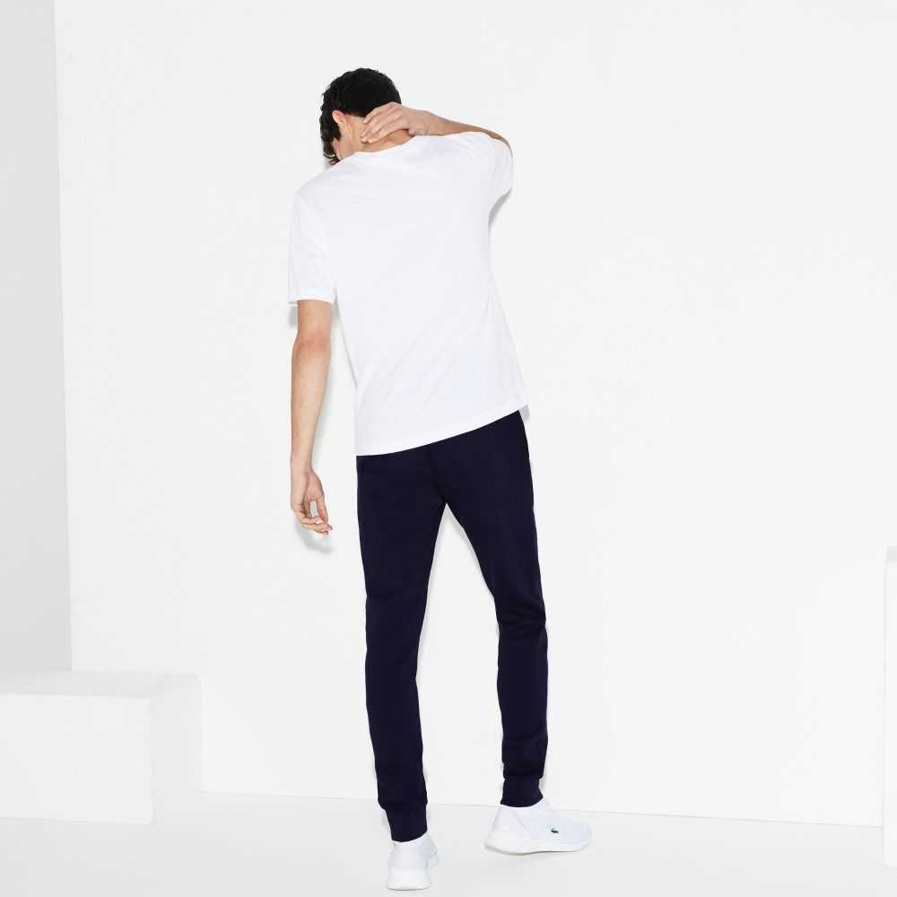 Navy Blue Lacoste SPORT Fleece Tennis Sweatpants | YDXATN-581