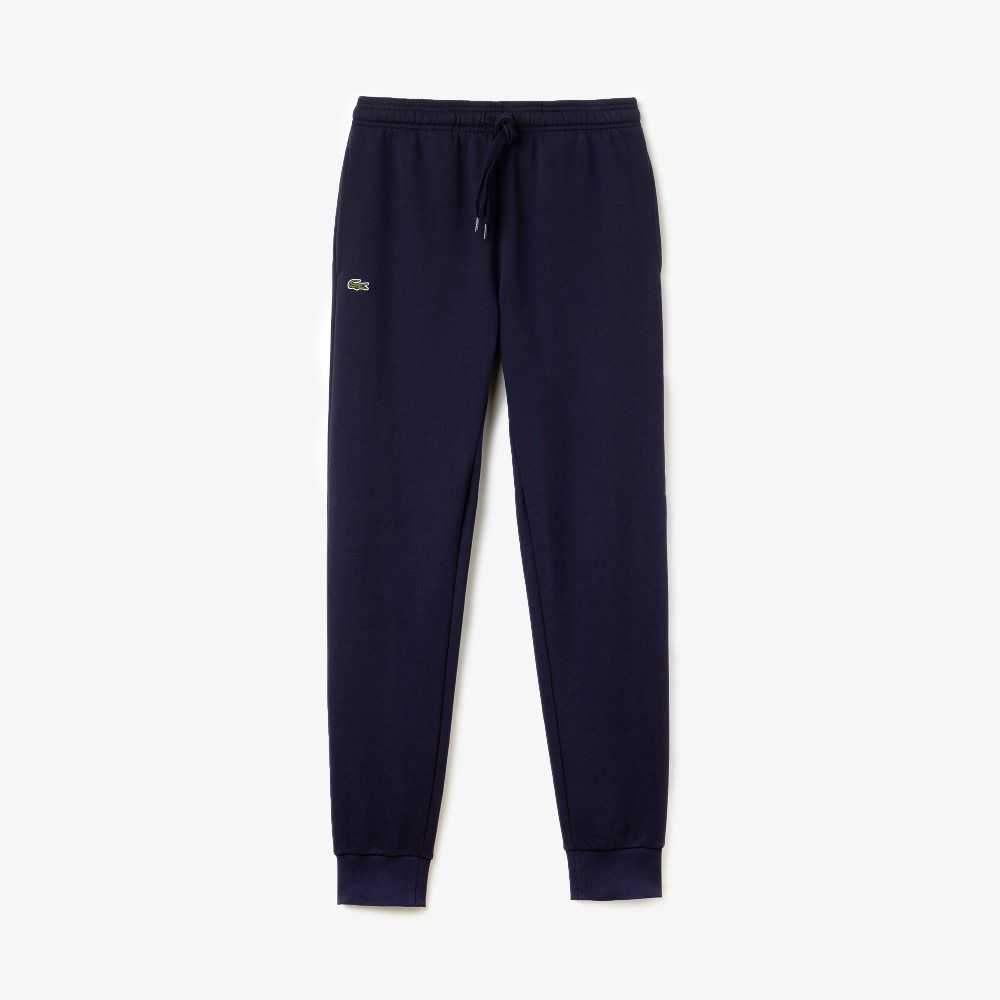 Navy Blue Lacoste SPORT Fleece Tennis Sweatpants | YDXATN-581