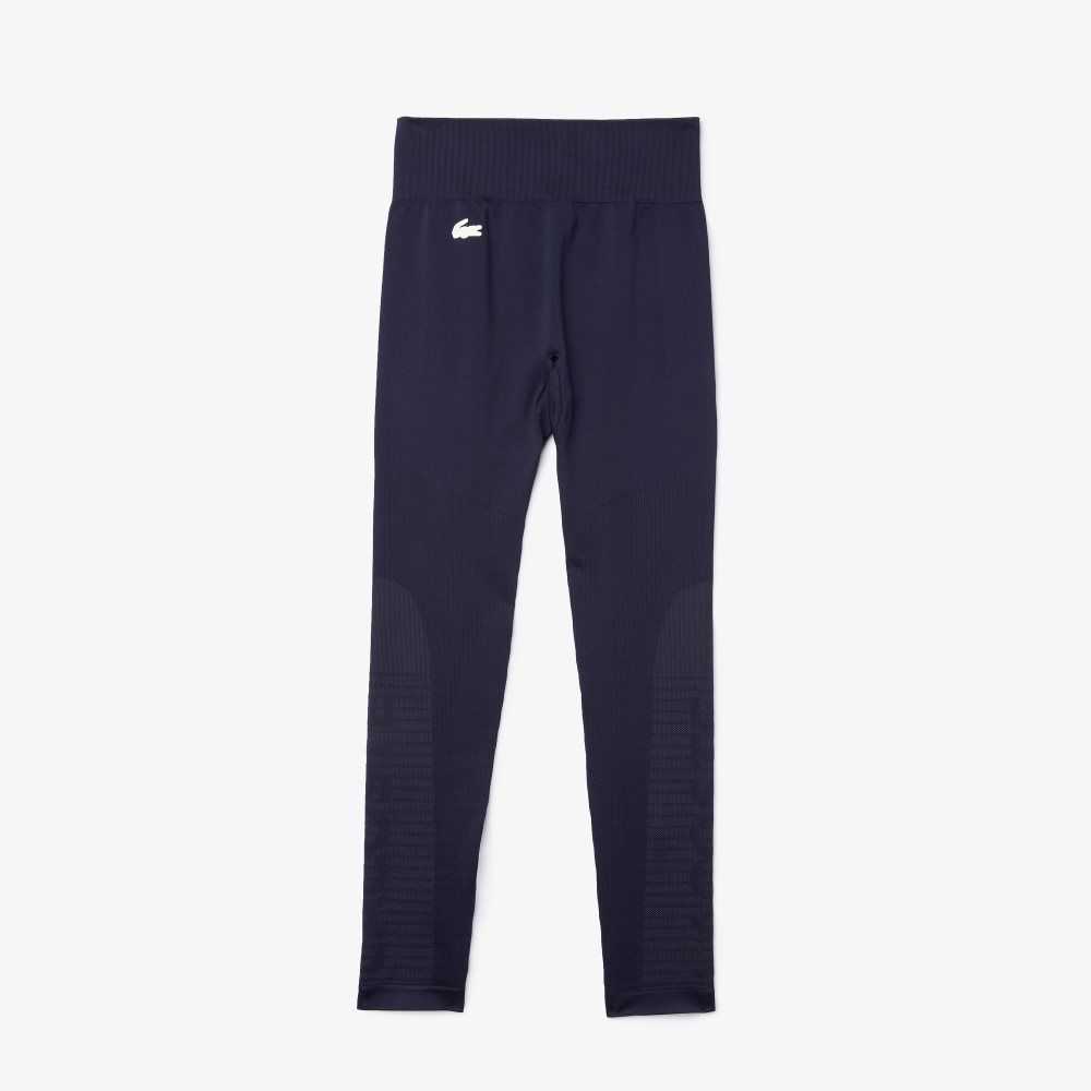 Navy Blue Lacoste SPORT High-Waisted Second-Skin Leggings | NUIVEL-902