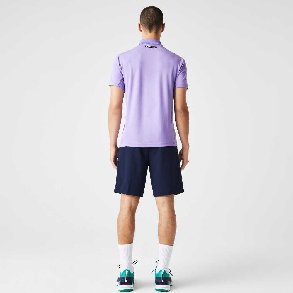 Navy Blue Lacoste SPORT Regular Fit Seamless Tennis Shorts | DFUANP-539