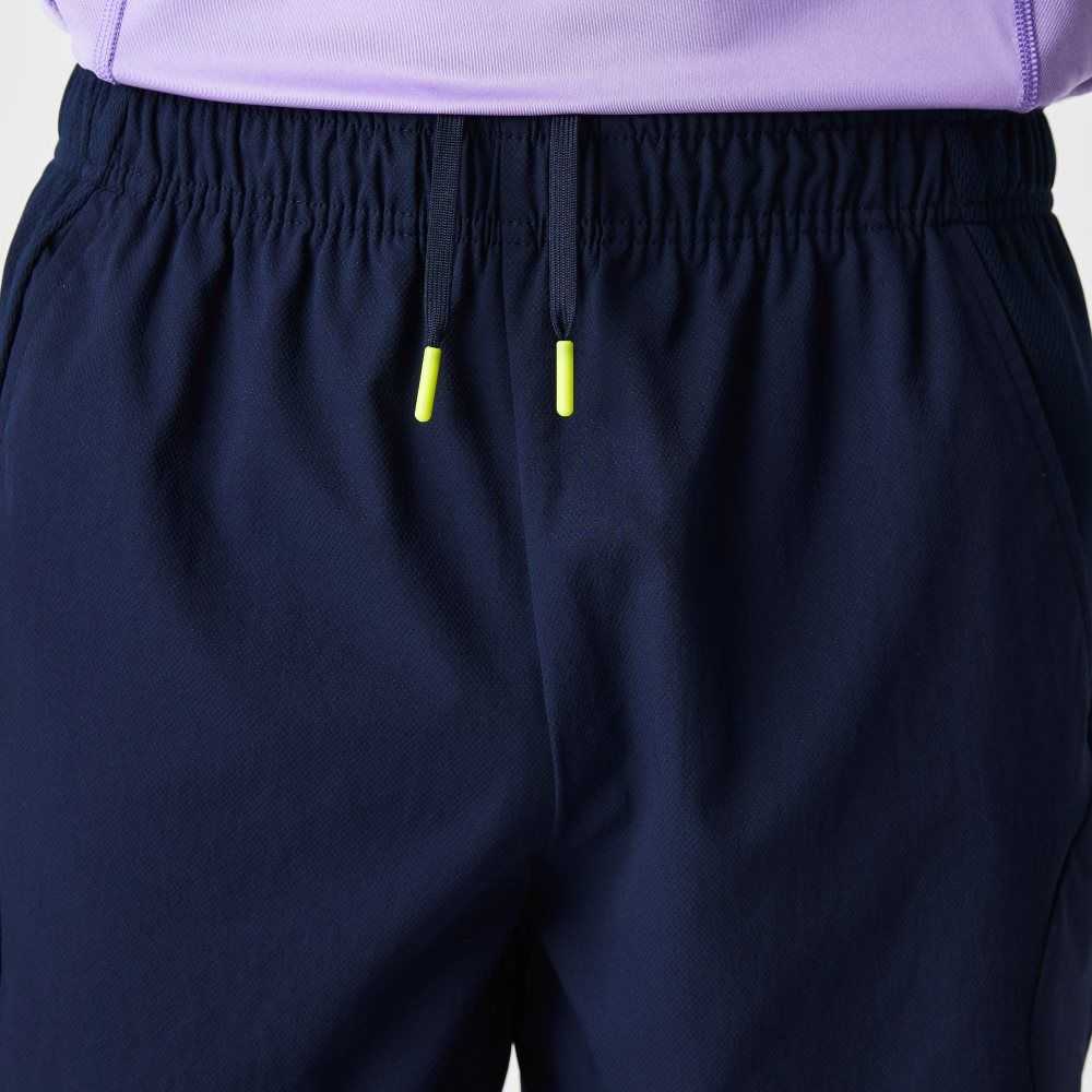 Navy Blue Lacoste SPORT Regular Fit Seamless Tennis Shorts | DFUANP-539