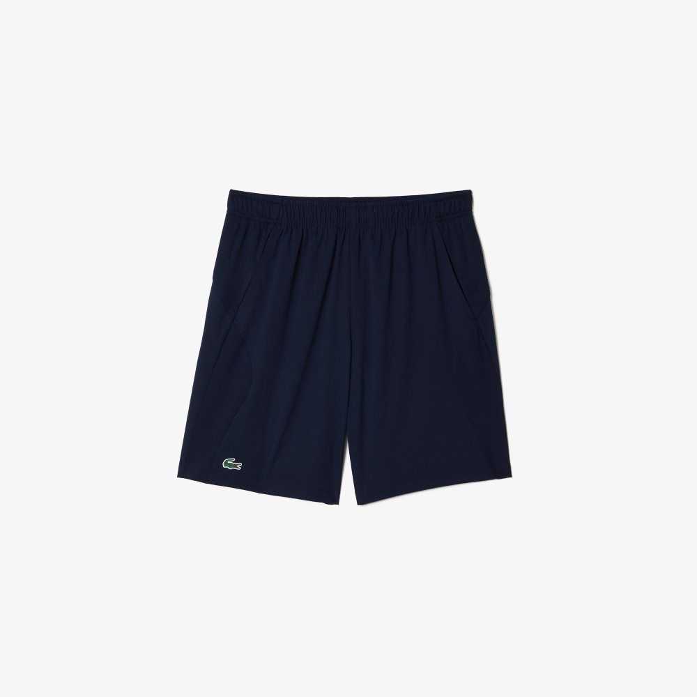 Navy Blue Lacoste SPORT Regular Fit Seamless Tennis Shorts | DFUANP-539