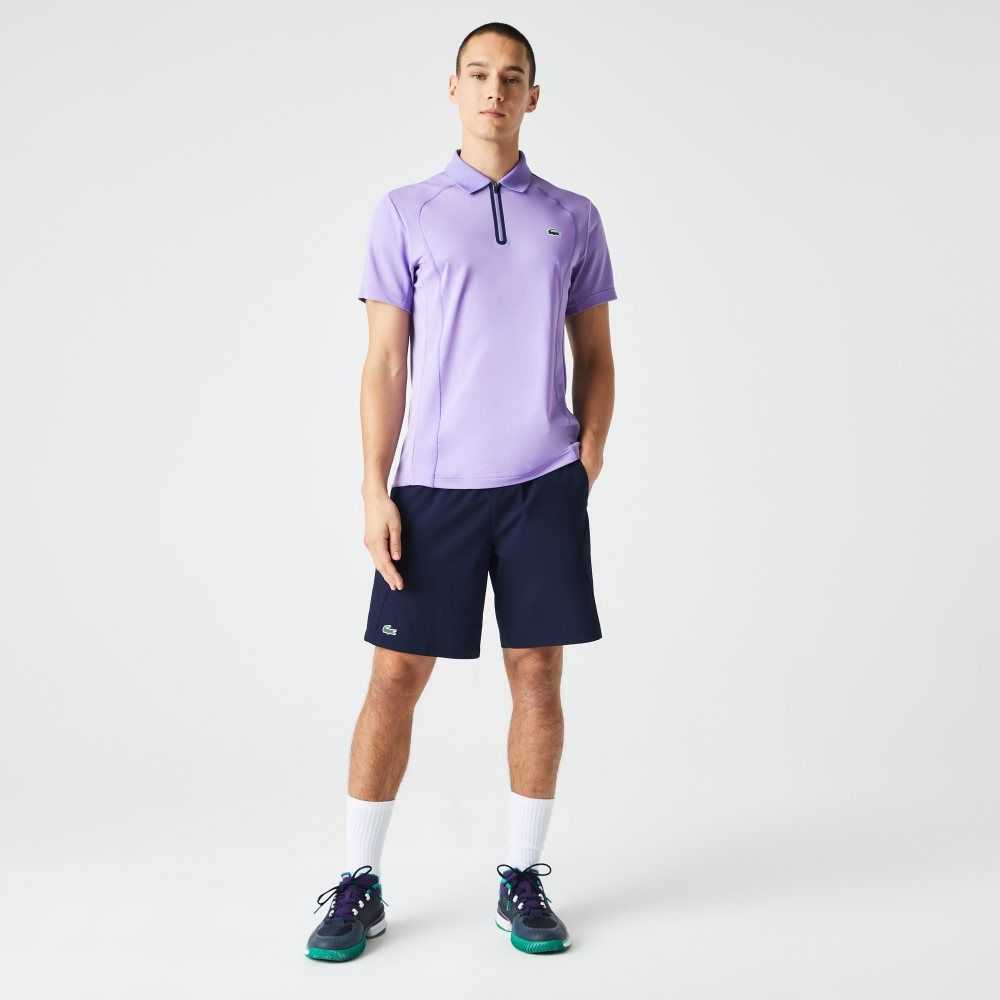 Navy Blue Lacoste SPORT Regular Fit Seamless Tennis Shorts | DFUANP-539