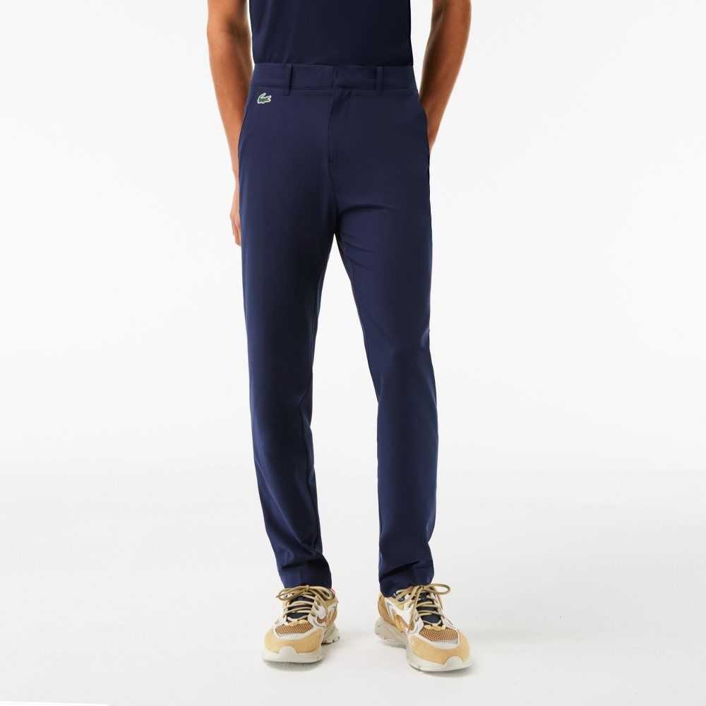 Navy Blue Lacoste SPORT Stretch Golf Chinos | MBJDGU-921