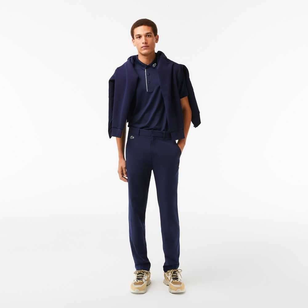 Navy Blue Lacoste SPORT Stretch Golf Chinos | MBJDGU-921