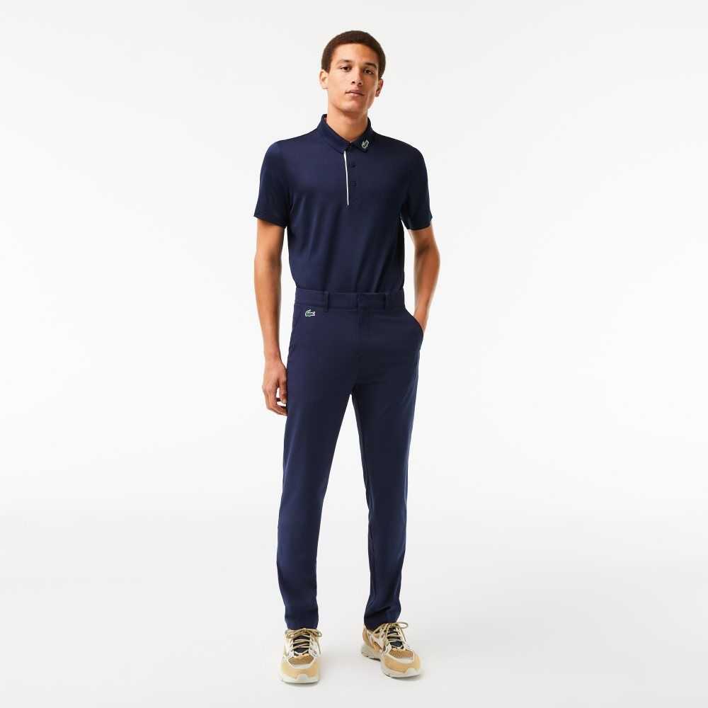 Navy Blue Lacoste SPORT Stretch Golf Chinos | MBJDGU-921