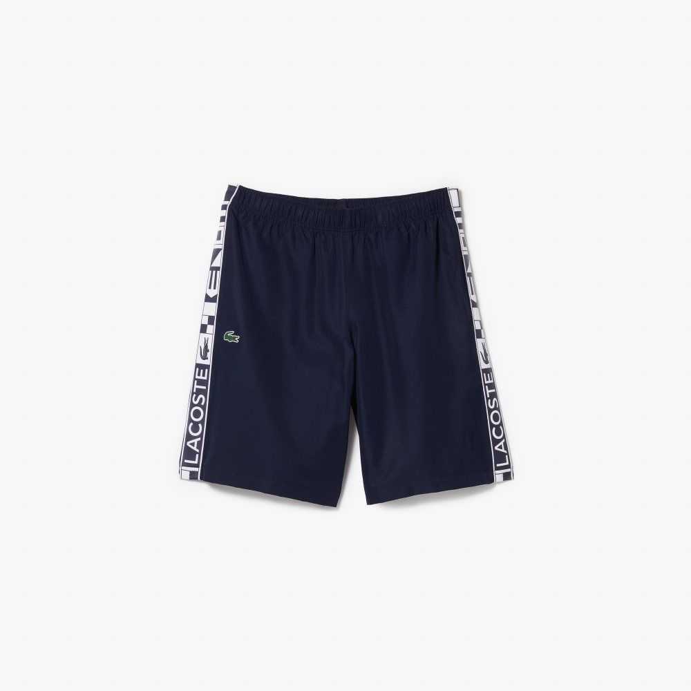 Navy Blue Lacoste SPORT Taffeta Tennis Shorts | KDRSYV-391