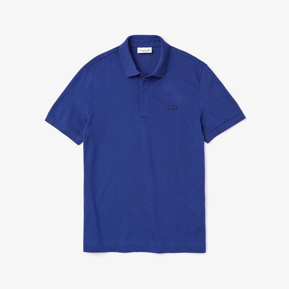 Navy Blue Lacoste Smart Paris Polo Stretch Cotton | EYAKUS-751