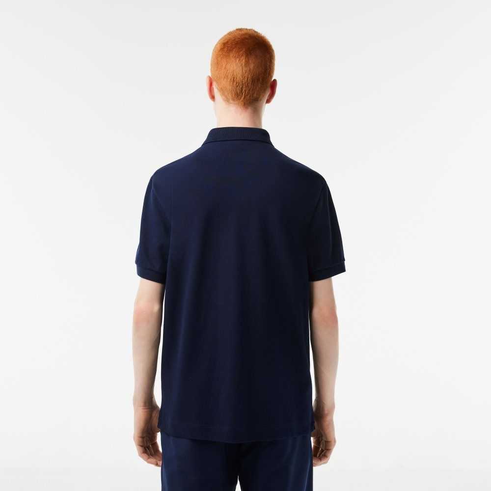 Navy Blue Lacoste Smart Paris Polo Stretch Cotton | WPRVQI-914