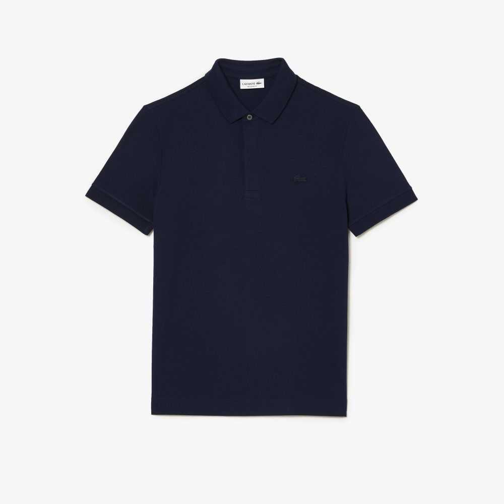 Navy Blue Lacoste Smart Paris Polo Stretch Cotton | WPRVQI-914