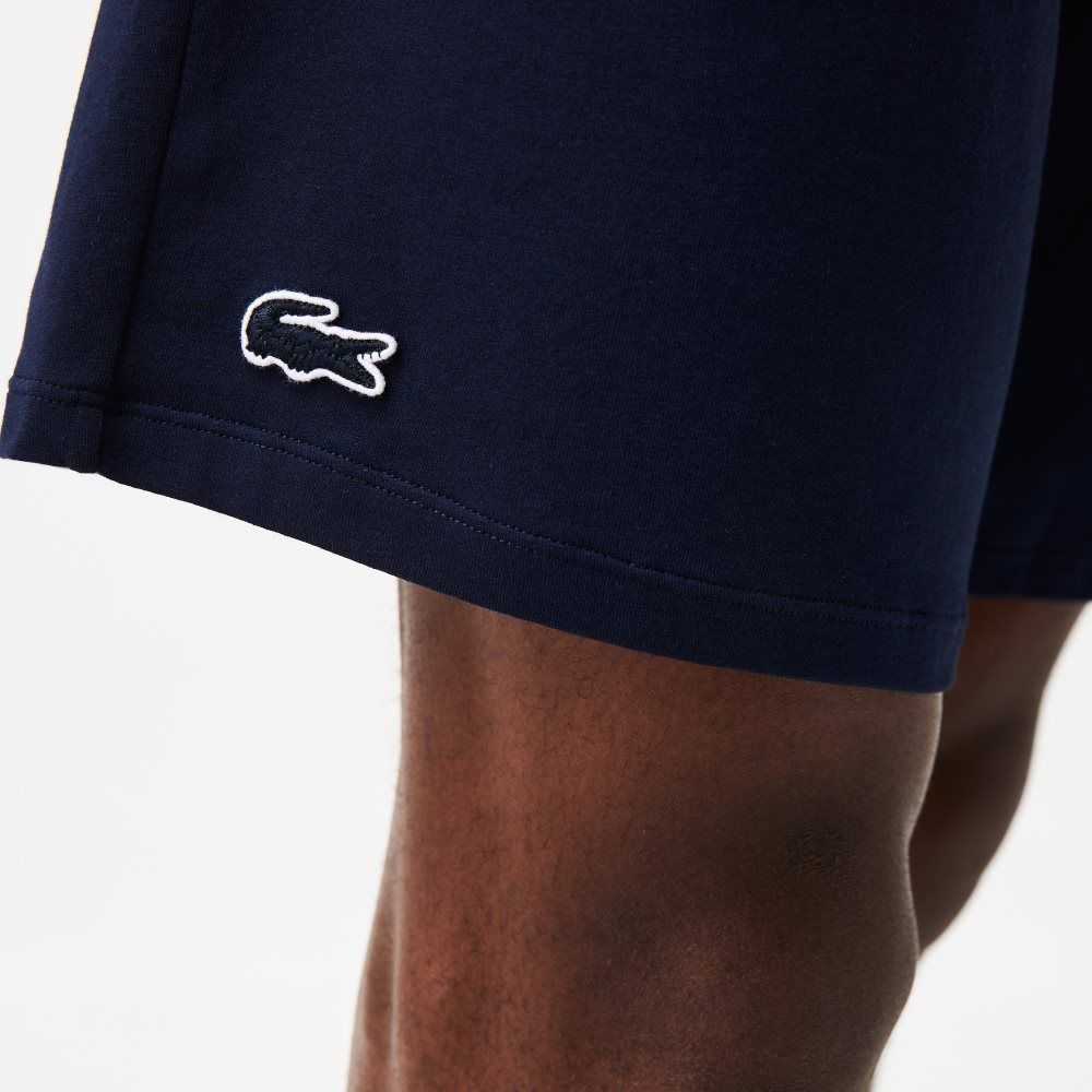 Navy Blue Lacoste Striped-Waist Long Boxer Briefs | BGJPSV-206