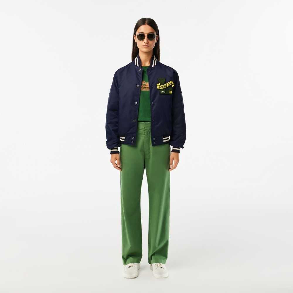 Navy Blue Lacoste Teddy Jacket | FIDXHZ-973