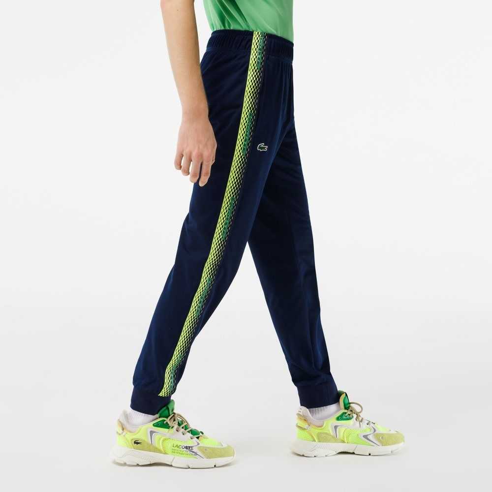 Navy Blue Lacoste Tennis Abrasion-Resistant Track Pants | SKPEUI-460