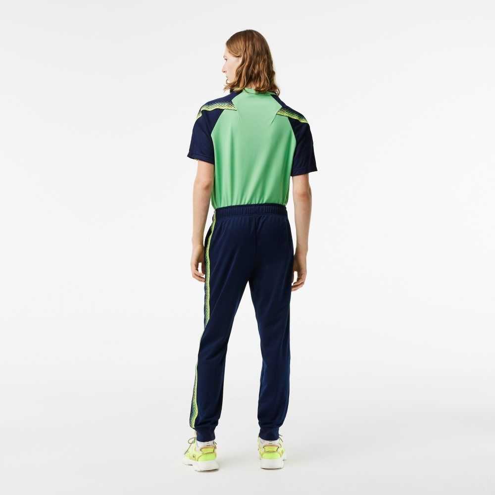 Navy Blue Lacoste Tennis Abrasion-Resistant Track Pants | SKPEUI-460