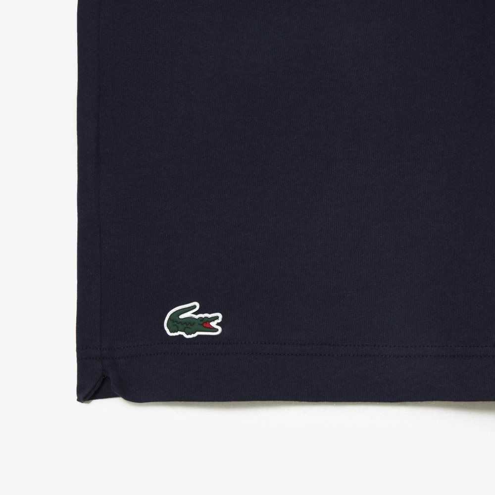 Navy Blue Lacoste Tennis x Novak Djokovic T-Shirt | DOJCTS-104