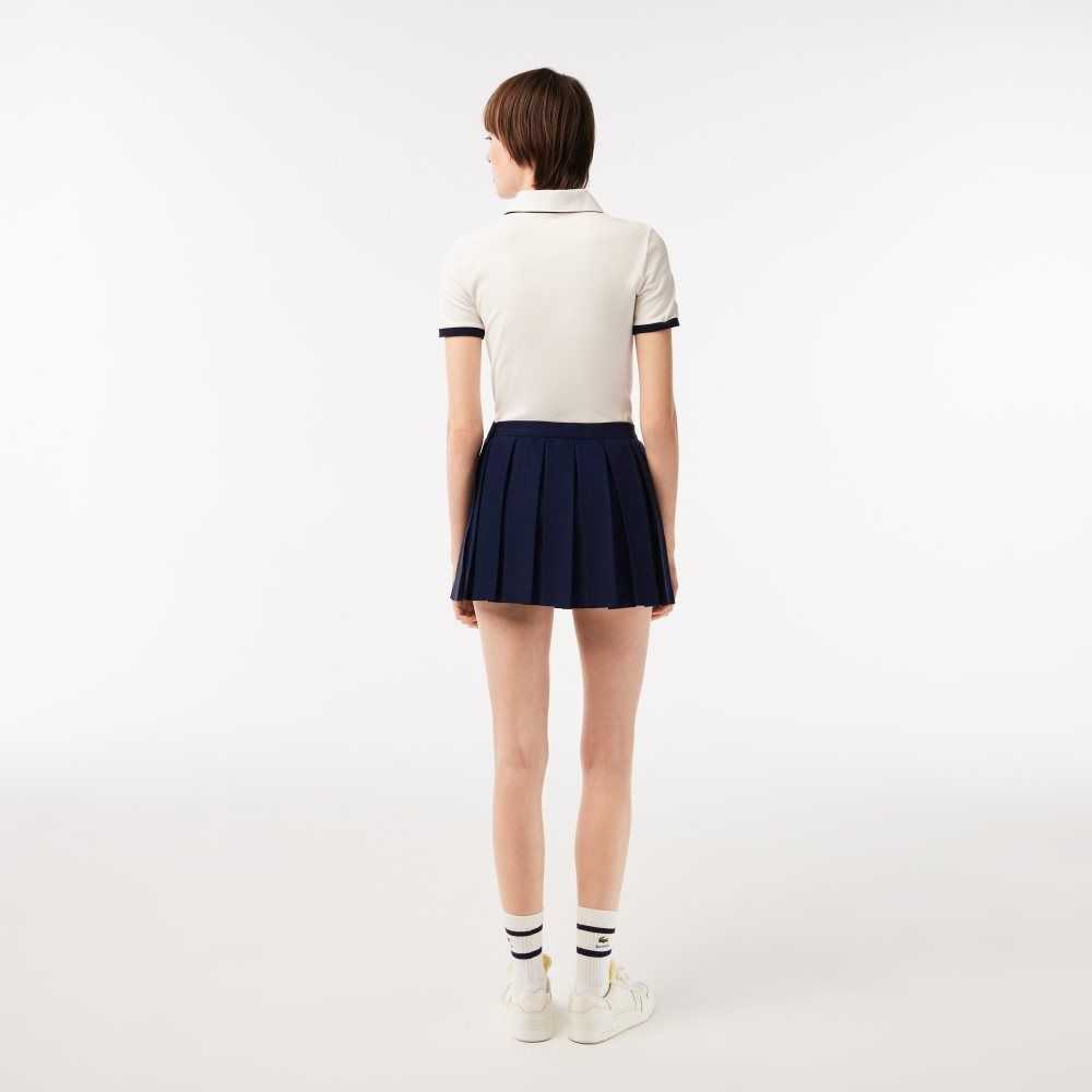 Navy Blue Lacoste x Sporty & Rich Wrap Skirt | WGEHMN-834