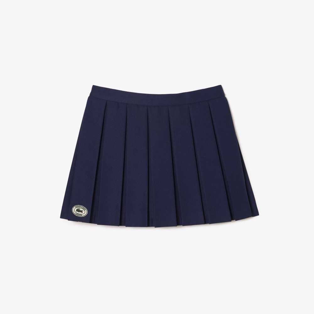 Navy Blue Lacoste x Sporty & Rich Wrap Skirt | WGEHMN-834