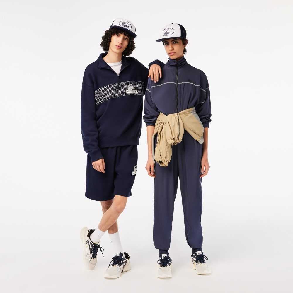 Navy Blue / White Lacoste Mesh And Neoprene Cap | RWKGHA-235