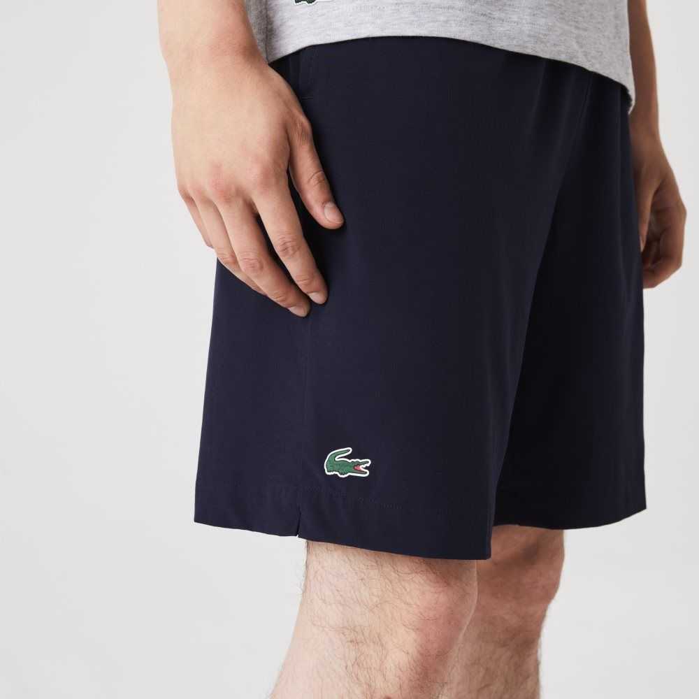 Navy Blue / White Lacoste SPORT Ultra-Light Shorts | GDJNLU-682