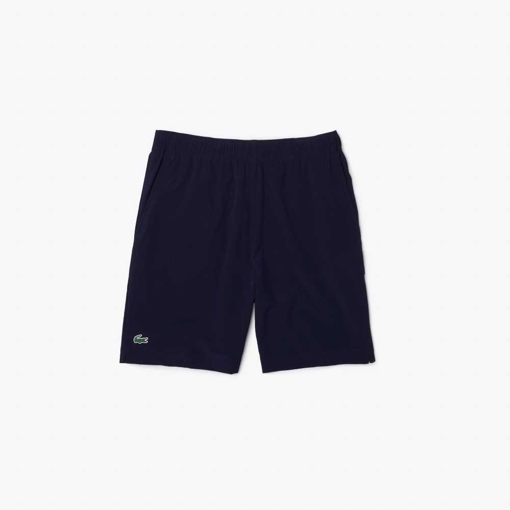 Navy Blue / White Lacoste SPORT Ultra-Light Shorts | GDJNLU-682