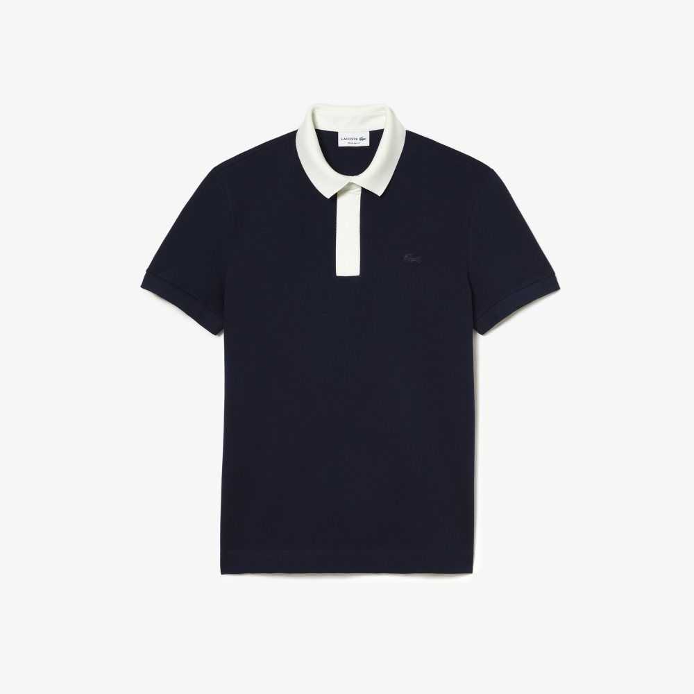 Navy Blue / White Lacoste Smart Paris Polo with cotton Petit Pique | EVXTRL-457