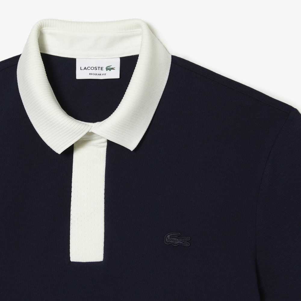 Navy Blue / White Lacoste Smart Paris Polo with cotton Petit Pique | EVXTRL-457