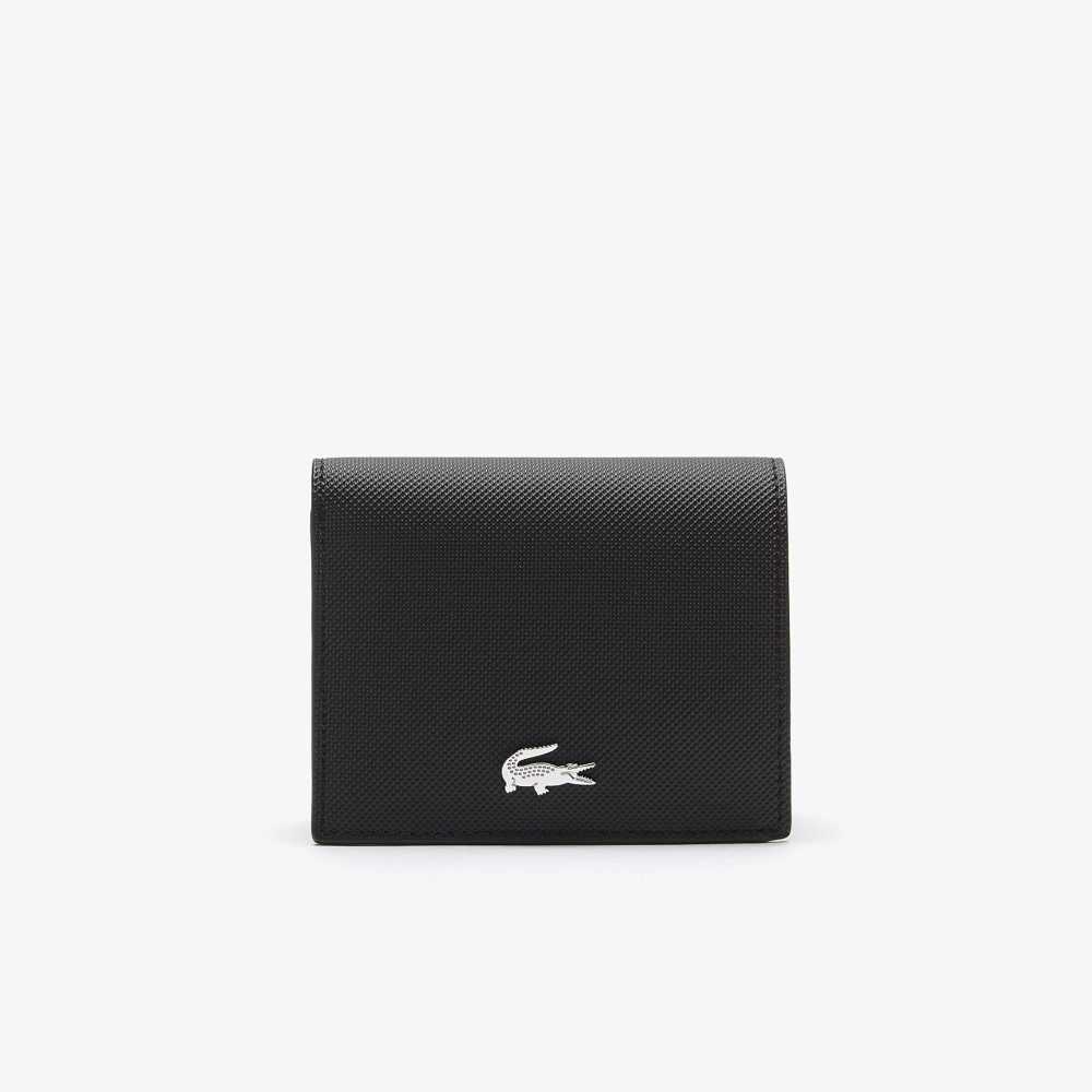 Noir Krema Lacoste Anna Small Snap Folding Wallet | WLOUZF-134