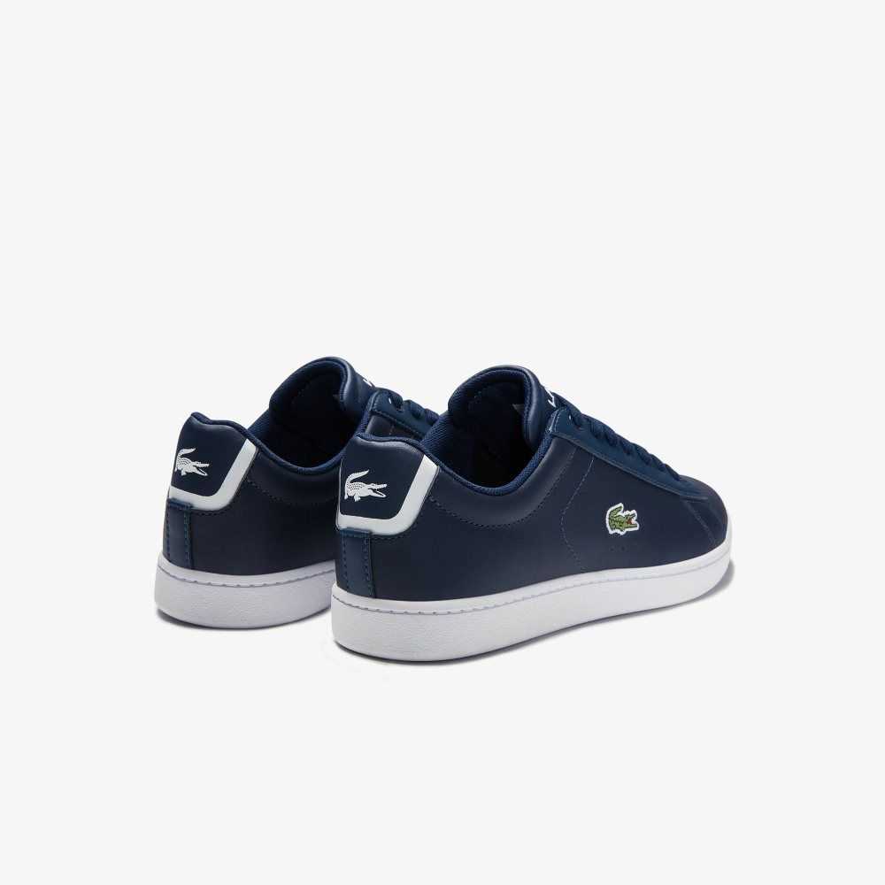 Nvy Lacoste Carnaby Evo Mesh-lined Leather Sneakers | YMGXLA-329