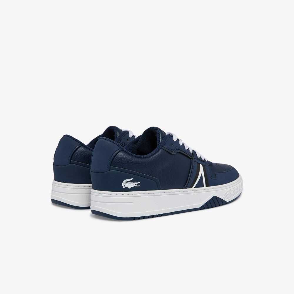 Nvy/Wht Lacoste L001 Leather Color-Pop Sneakers | DBOPWA-124