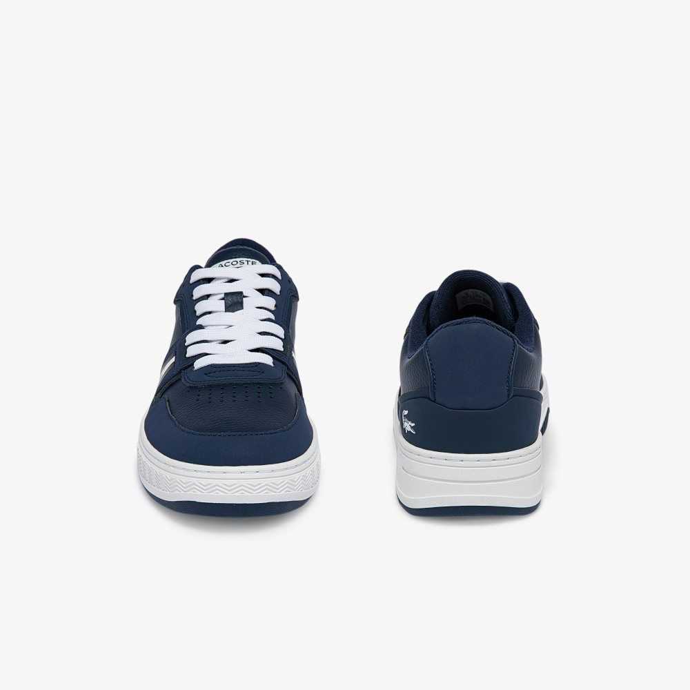 Nvy/Wht Lacoste L001 Leather Color-Pop Sneakers | DBOPWA-124