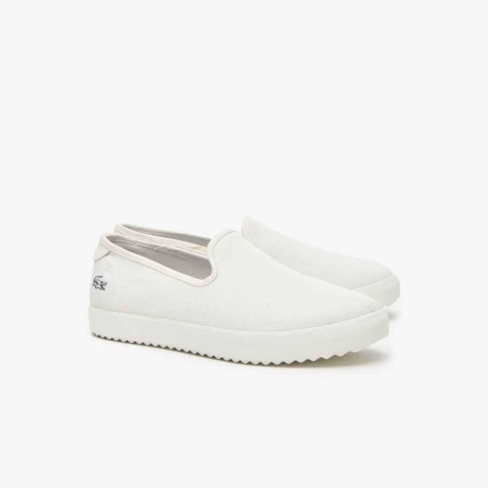 Off White/Off White Lacoste Canvas Resort Slip-On | YXJNHE-708